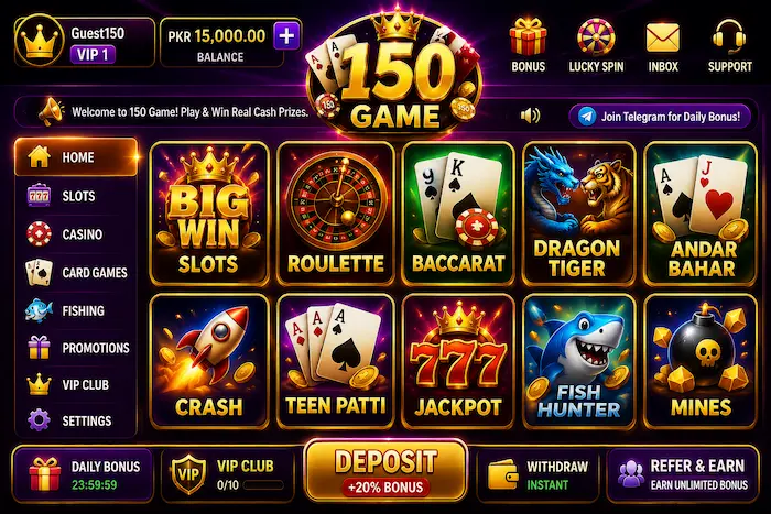 150 game dashboard image