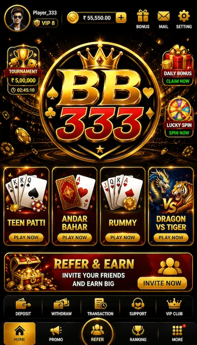 bb333 game dashboard image