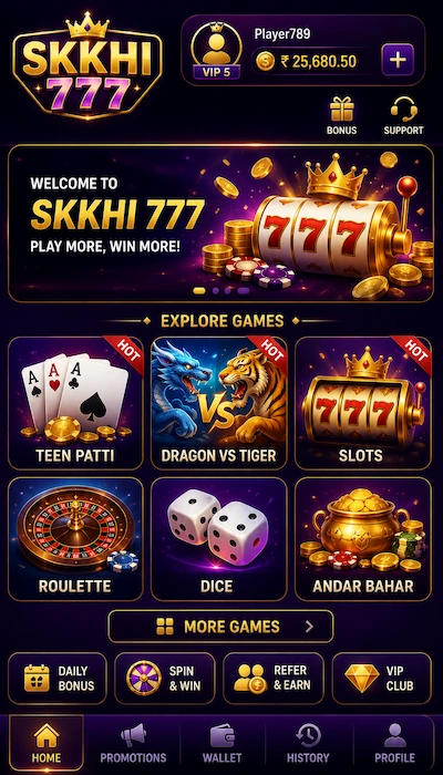 skhi 777 game dashboard image