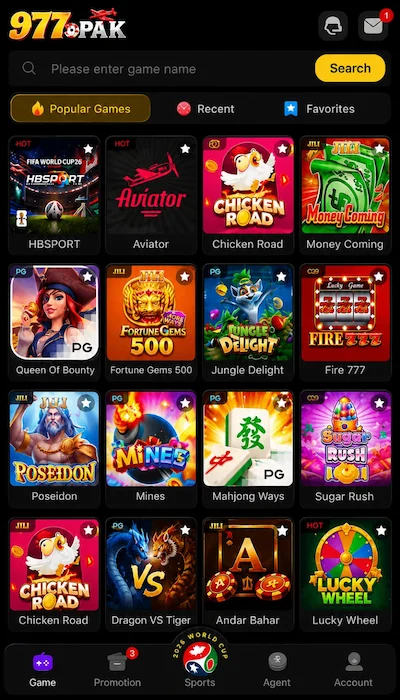 977pak game dashboard image