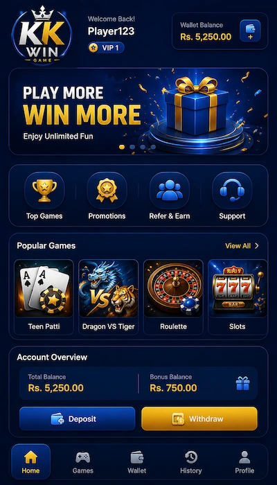 kk win game dashboard image