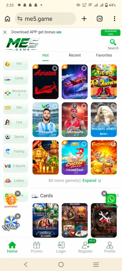 me5 game dashboard image