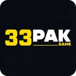 Dark rounded-square logo with bold “33PAK GAME” text in yellow and white on a black background.