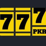 777PKR Game logo with bold yellow and black design on a dark background
